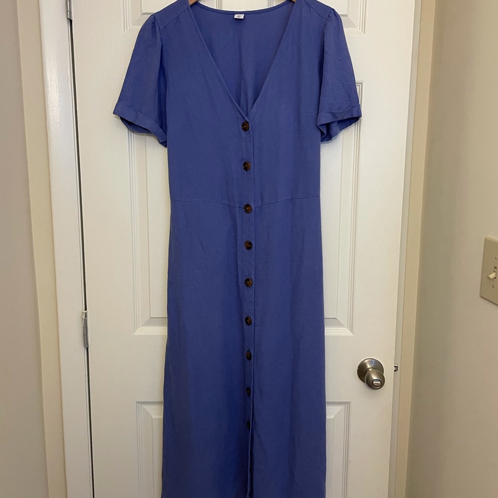 Long button dress